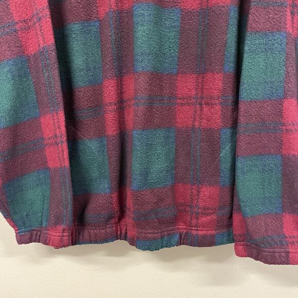 Vintage 90s Jerzees 1/4 Zip Sweatshirt Size XL Plaid Arab Emirates - Picture 2 of 7